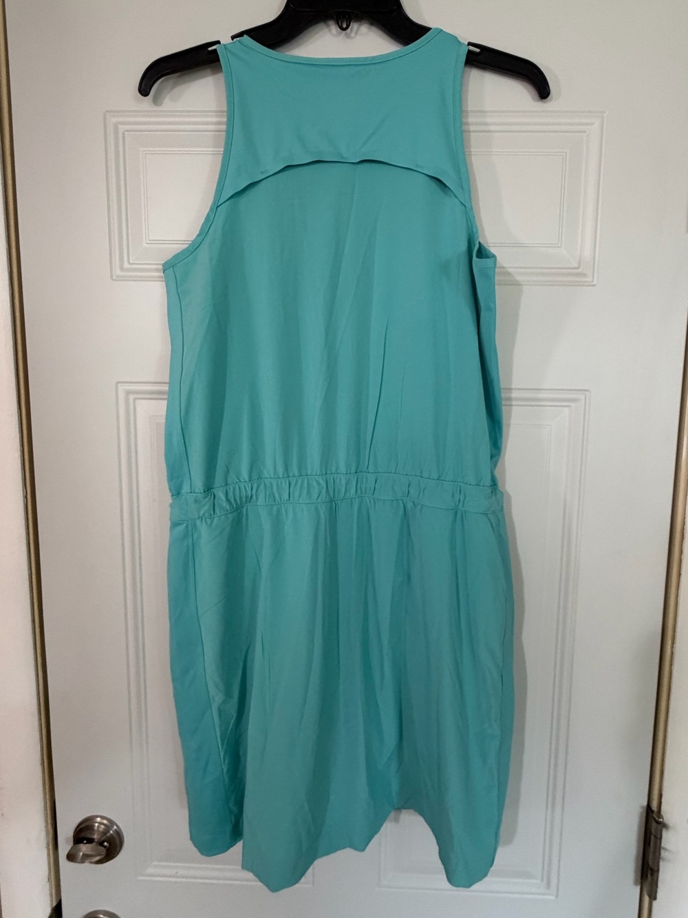 Athleta Expedition Women's Dress Short Mini Jersey Pockets Sleeveless 4 Blue - Picture 6 of 6